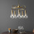 Endon Lighting Hadassa 5 Light Antique Finished Brass with Clear Glass Pendant Light