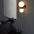 Endon Lighting Pulsa 2 Light Matt Black with Opal Glass Wall Light