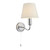 Endon Lighting Conway Chrome with Ivory Fabric Shade Wall Light