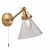 Endon Lighting Faraday Satin Brass with Clear Glass Shade Wall Light