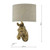 Abby Gold Zebra with Natural Linen Shade Wall Light