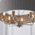 Endon Lighting Highclere 6 Light Bright Nickel with Wrapped Charcoal Shade Pendant Light