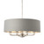 Endon Lighting Highclere 8 Light Bright Nickel with Charcoal Fabric Shade Pendant Light