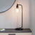 Endon Lighting Toledo Matt Black with Clear Glass Table Lamp