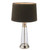 Endon Lighting Winslet Bright Nickel with Clear Glass and Grey Velvet Shade Table Lamp