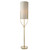 Endon Lighting Fraser Satin Brass with Natural Linen Shade Floor Lamp