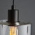 Endon Lighting Toledo Matt Black with Clear Glass Pendant Light