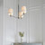 Endon Lighting Ortona 3 Light Bright Nickel with Vintage White Shade Pendant Light