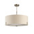 Endon Lighting Hayfield 3 Light Satin Nickel with Pale Grey Fabric Pendant Light