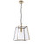 Endon Lighting Hurst Matt Antique Brass with Clear Glass Pendant Light