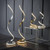 Endon Lighting Aria Gold Leaf with White Diffuser Floor Lamp