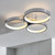 Endon Lighting Radius 3 Light Chrome with Opal Diffuser LED IP44 Semi-Flush Ceiling Light