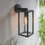 Endon Lighting Hamden Textured Black with Clear Glass IP44 Wall Light