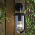 Endon Lighting Quinn Textured Black with Clear Glass IP44 Wall Light