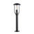 Endon Lighting Quinn Textured Black with Clear Glass Bollard