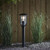 Endon Lighting Quinn Textured Black with Clear Glass Bollard