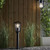 Endon Lighting Quinn Textured Black with Clear Glass Bollard