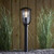 Endon Lighting Quinn Textured Black with Clear Glass Bollard