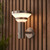 Endon Lighting Halton Brushed Stainless with Oapl Diffuser Sensor IP44 LED Wall Light