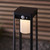 Endon Lighting Hallam Textured Black with Opal Diffuser IP44 Sensor 40cm Solar Floor Lamp