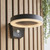 Endon Lighting Ebro Textured Black with White Diffuser Solar IP44 LED Wall Light