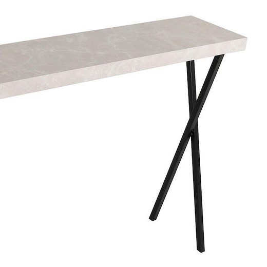 Dar Lighting Data Console Table Light Grey Marble Effect