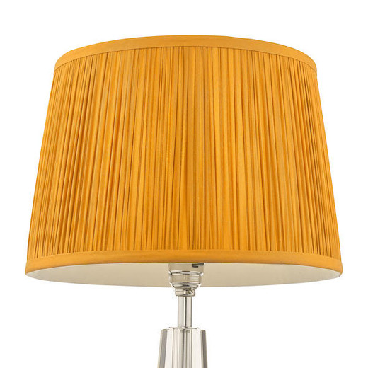 Dar Lighting Laura Ashley Hemsley Silk Shade Yellow Ochre 40.5cm/16 inch