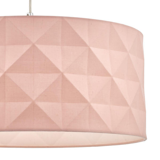 Dar Lighting Aisha Faceted Pink with White Diffuser Easy Fit Shade Only