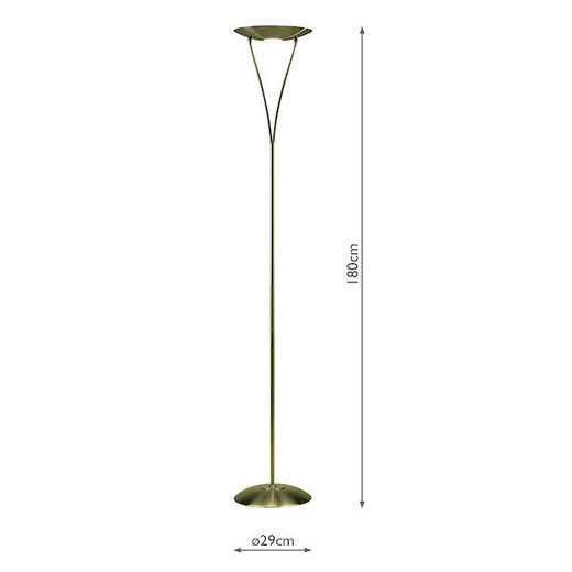 Dar Lighting Opus Antique Brass Floor Lamp