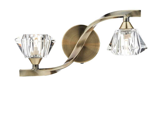 Ancona Antique Brass Double Wall Light