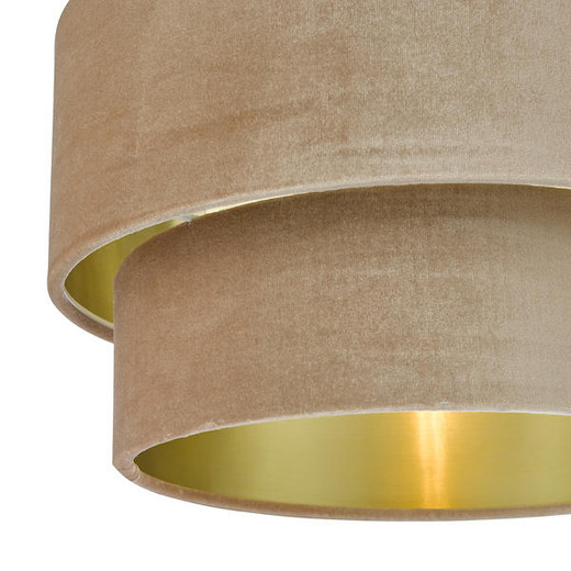 Dar Lighting Suvan Taupe with Gold Lining Easy Fit Shade Only