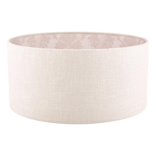 Laura Ashley Hazelton Drum Shade Silver/Pink 45cm/18 inch Shade Only