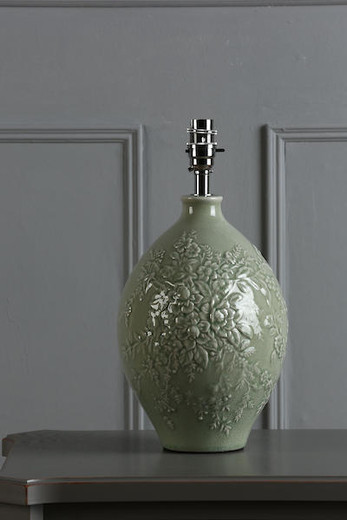 Laura Ashley Picardie Green Ceramic Ceramic Base Only Table Lamp