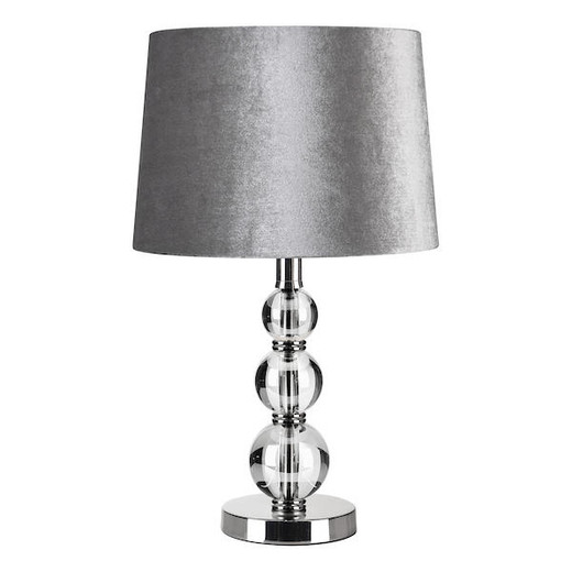 Laura Ashley Selby Grande Polished Nickel with Glass Ball Small Base Only Table Lamp