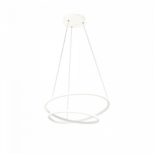 Maytoni Nola White with Opal Diffuser Continuous Medium Circular LED Ringed Pendant Light