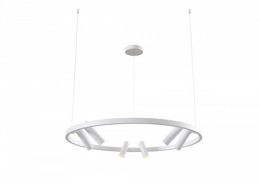 Maytoni Satellite 6 Light White Circular Adjustable Pendant Light