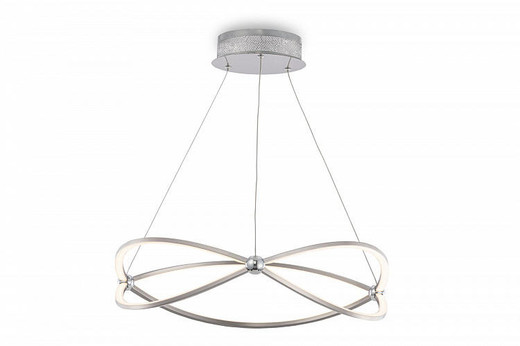 Maytoni Weave Chrome with Opal Diffuser Small LED Pendant Light