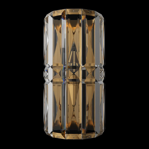 Maytoni Facet Gold with Clear Faceted Glass Wall Light