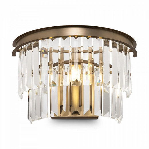 Maytoni Revero Brass with Clear Crystal Wall Light