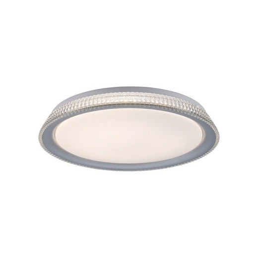 Leuchten Direkt Kari Black with Opal and Plastic Crystal Circular 400mm LED Flush Ceiling Light