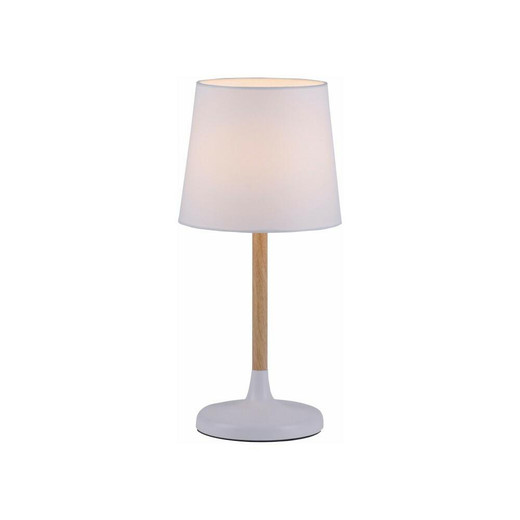 Leuchten Direkt Nima Black with Light Wood and Black Shade Table Lamp