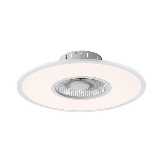 Leuchten Direkt Flat-Air White with Opal Diffuser and Fan Circular Flush Ceiling Light