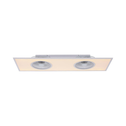 Leuchten Direkt Flat-Air White with Opal Diffuser and Twin Fan Flush Ceiling Light