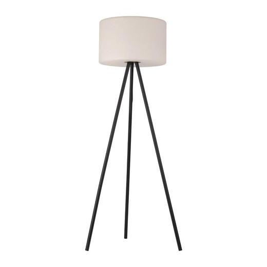 Leuchten Direkt Holly Black with Opal Polycarbonate Drum Rechargable Portable Floor Lamp