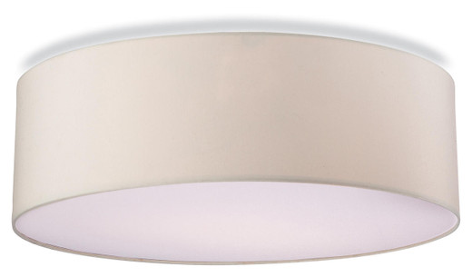 Firstlight Products Phoenix Cream Polycotton and Frosted Diffuser Flush Ceiling Light