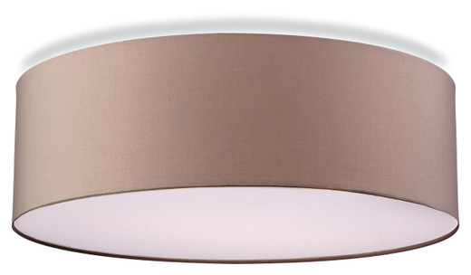 Firstlight Products Phoenix Taupe Polycotton and Frosted Diffuser Flush Ceiling Light
