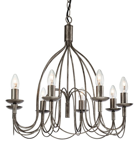 Firstlight Products Regency 8 Light Antique Silver Pendant Light