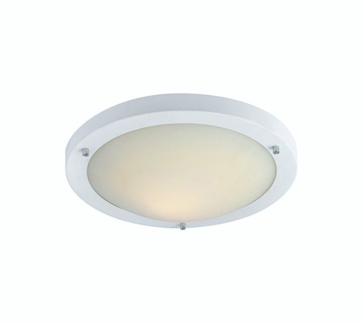 Firstlight Products Rondo White with Opal Glass 30cm Flush Ceiling Light