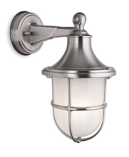 Firstlight Products Nautic Nickel Plated with Frosted Glass Wall Light