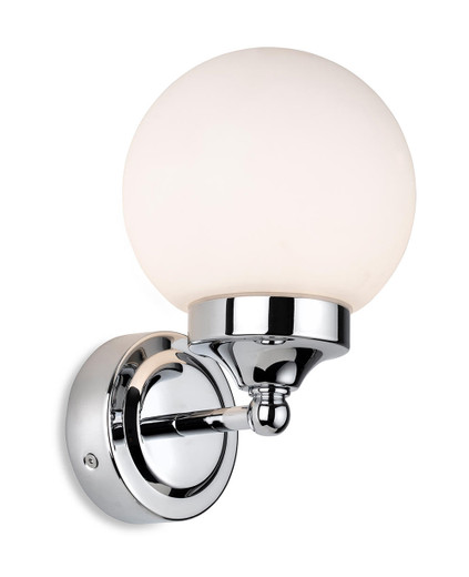 Firstlight Products Louis Chrome with Opal Sphere IP44 Wall Light